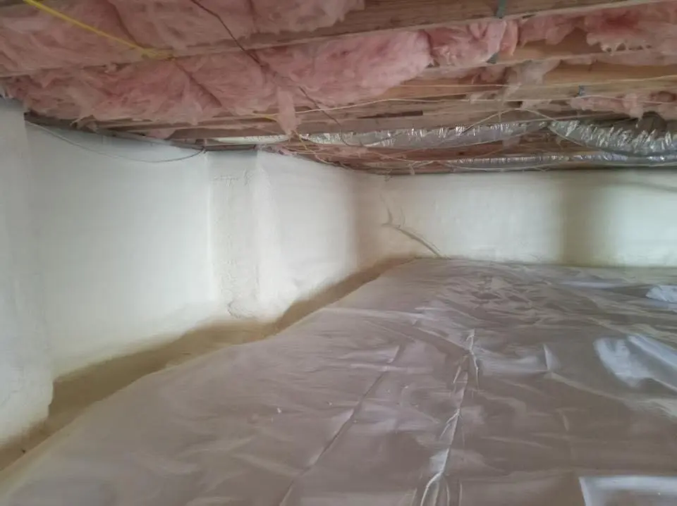 Crawl space encapsulation with closed-cell spray foam for Roof Leak Repair in Mapleton